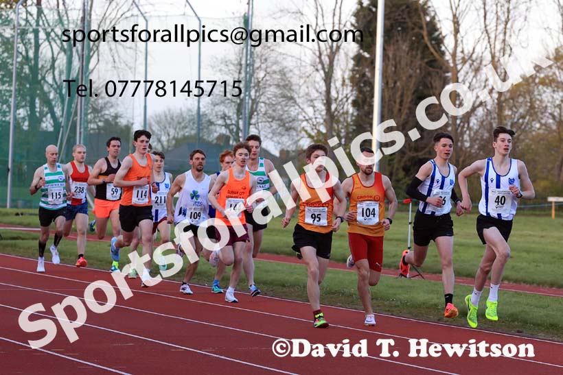 1500 metres, 2024 NEGP 1, Monkton Stadium, Jarrow. Photo: David T. Hewitson/Sports for All Pics